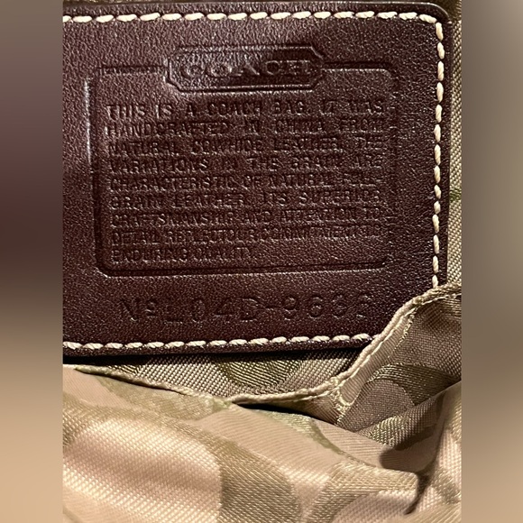 Vintage Coach 9636 Leather Soho Hamptons Satchel brown trim, buckles, tag - Picture 13 of 15